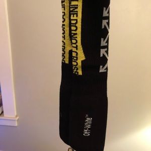 Off-White Fire Tape Socks Black